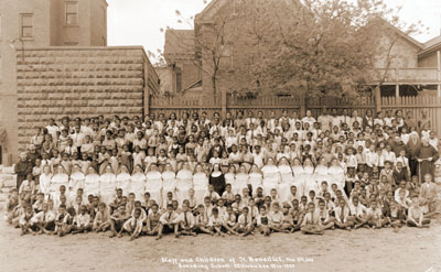St. Benedict the Moor Boarding School, Students and Staff, 1935. St. Benedict the Moor Boarding School, Students and Staff, 1935.